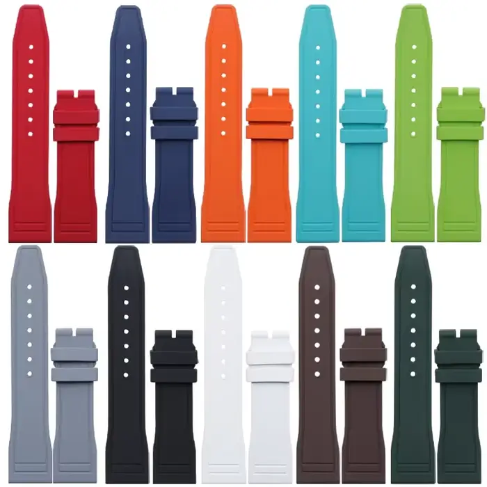 Bracelet de montre en caoutchouc naturel souple et étanche