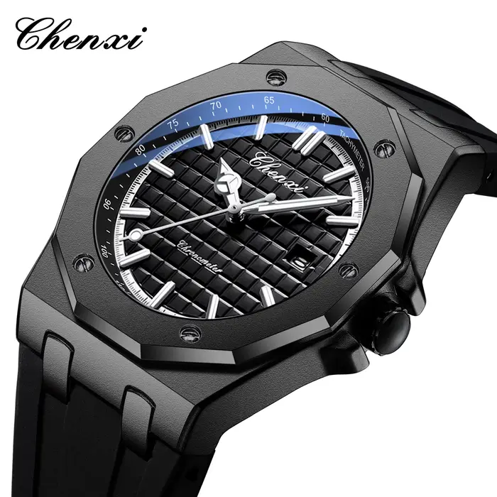 CHENXI 8268 montre de luxe pour hommes Top marque compacte Silicone étanche calendrier veilleuse hom