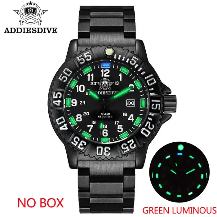 Montre-bracelet à Quartz Seaknight Style Militaire Élégant pour Hommes Occasions Spéciales Robuste et Lumineuse