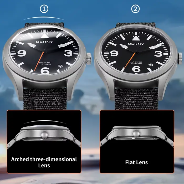 BERNY – montre automatique entièrement en titane pour hommes