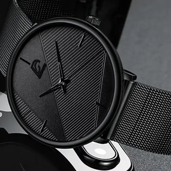 Reloj Zones bre-Montre-bracelet à quartz ultra-mince pour homme