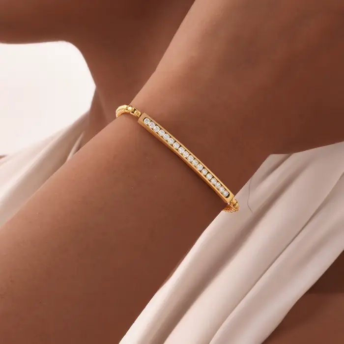 Zunderly-Bracelets de perles carrées pour hommes et femmes