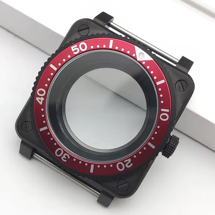 Boîtier de montre carré noir SKX007