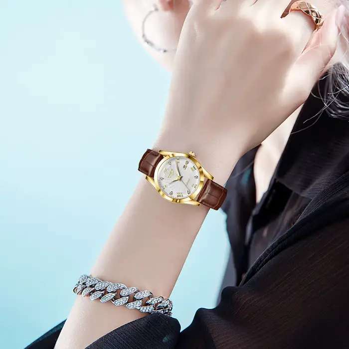 LIGE femmes montre mode bracelet en cuir Sport étanche montres