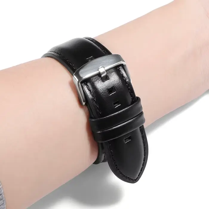 Bracelet de montre Vintage à dégagement rapide en cuir de vache
