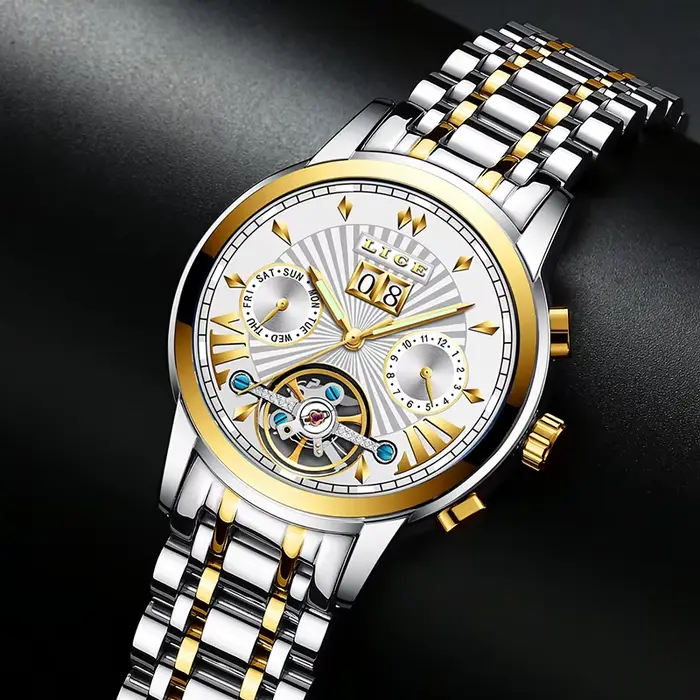 Montres-bracelets mécaniques automatiques LIGE 2026 pour hommes