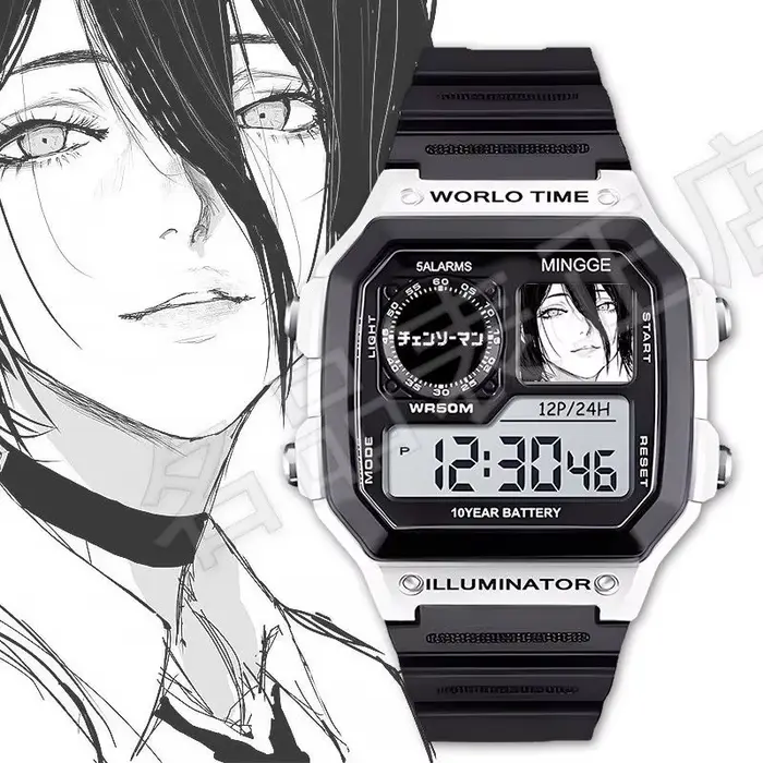 Montre numérique universelle étanche Chainsaw Man personnalisée pour garçons et filles