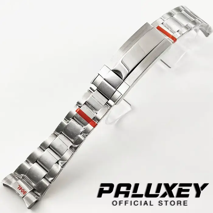 Bracelet Oyster de 20 mm de largeur, en acier inoxydable 904L massif, avec fermoir Glide Lock, pour