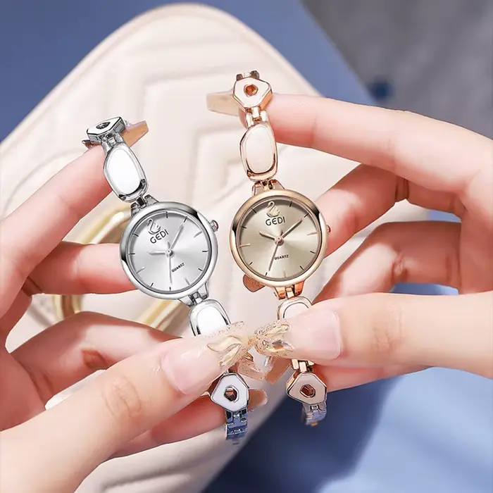 GEDI marque montre pour femme lumière luxe affaires Style chinois Bracelet alliage Bracelet étanche femmes mode montre à Quartz