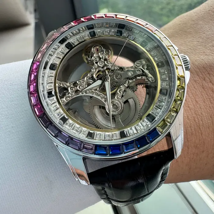 Montre automatique squelette de luxe AOKULASIC pour homme