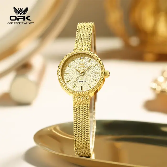 Montre OPK élégante et légère style japonais pour femmes occasions quotidiennes quartz résistante à l'eau