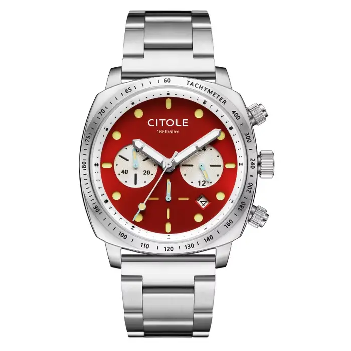 Montre chronographe CITOLE originale TMI VD53B avec verre saphir