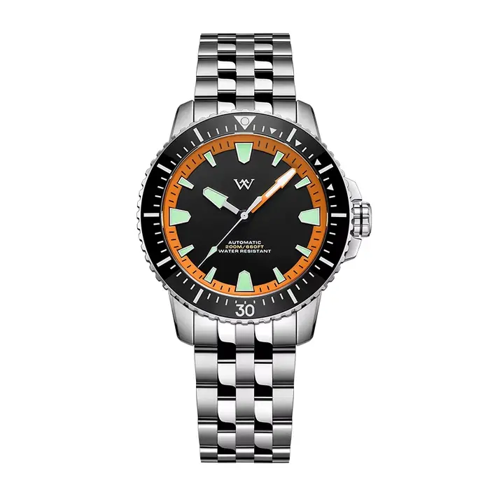 Montre WM NH35 Mécanique Automatique Résistante à L'Eau 200M Acier Inoxydable Pour Hommes Occasions Spéciales