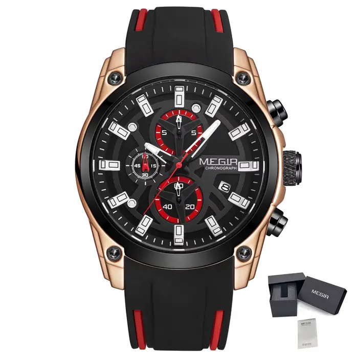 MEGIR montres pour hommes Top marque de luxe Sport militaire montre-bracelet chronographe lumineux D