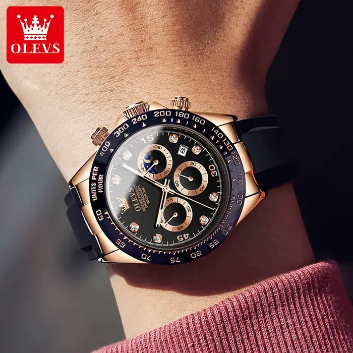 OLEVS 2875 montre à Quartz de luxe pour hommes étanche sport minuterie calendrier antichoc lumineux