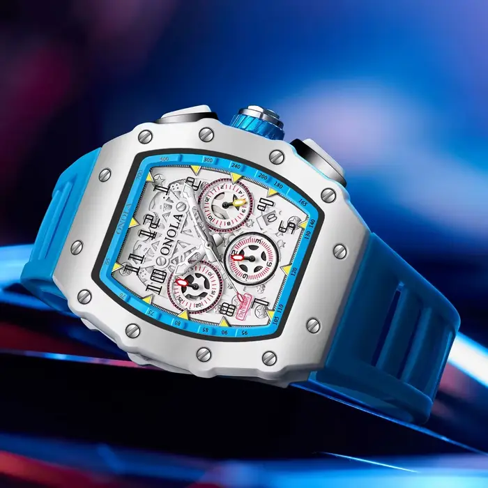 Montre Tonneau Décontractée pour Homme