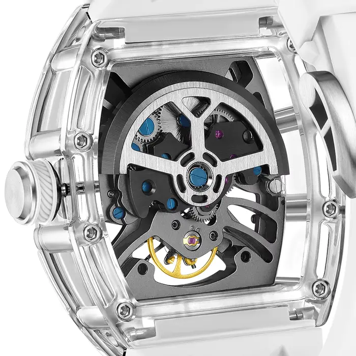 Montre Daniel Gorman Automatique Acier Inoxydable Bracelet Silicone Occasions Spéciales Activités Sportives Mode Casual Hommes