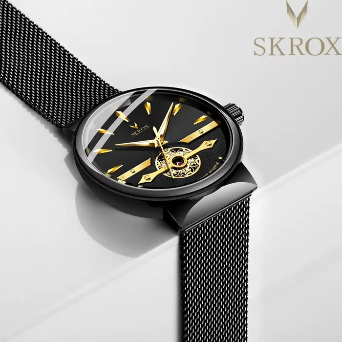 Montre homme mécanique automatique de luxe élégante SKROX originale 2026