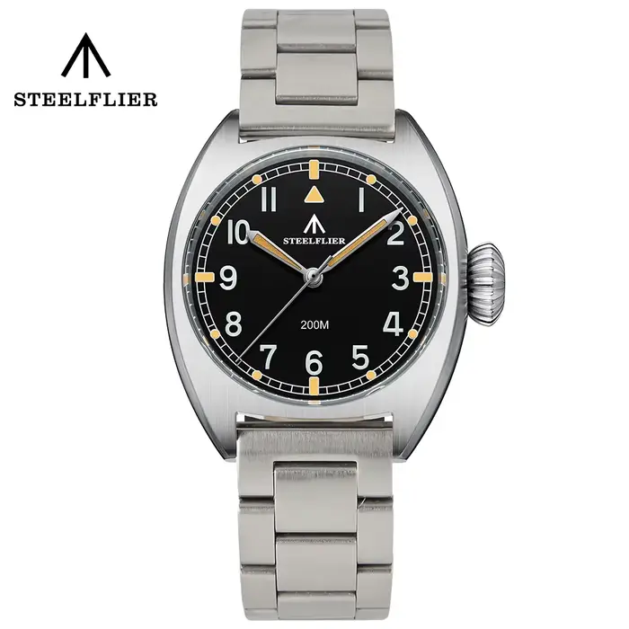 STEELFLIER montre-bracelet de plongée VH31 mouvement silencieux cristal saphir Super lumineux 20Bar étanche luxe