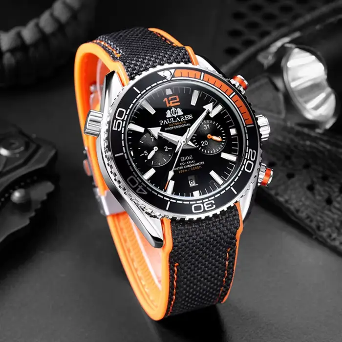 PAULAREIS P luxe hommes automatique auto vent montre mécanique