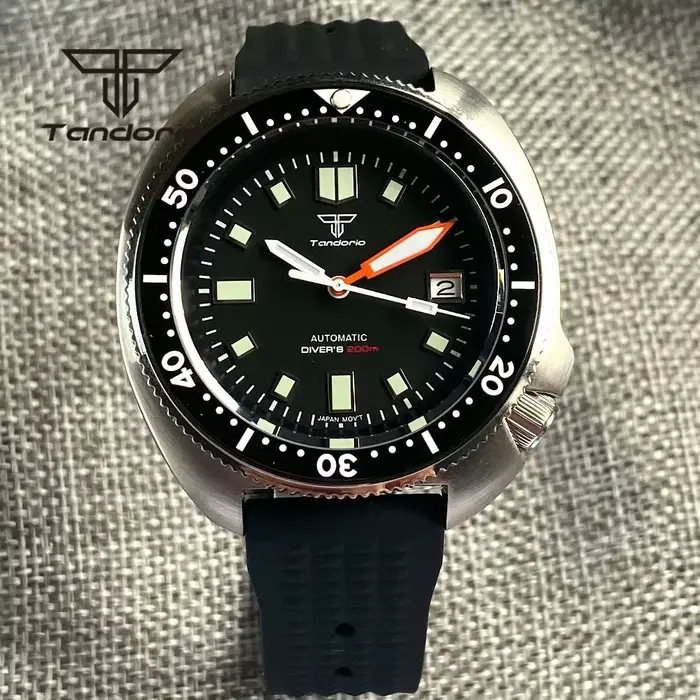Montre de plongée automatique mécanique pour homme Tandorio 44 mm
