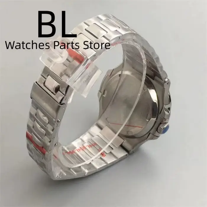 BLIGER 41mm NH70 montre cadran évidé saphir cristal avec vert lumineux