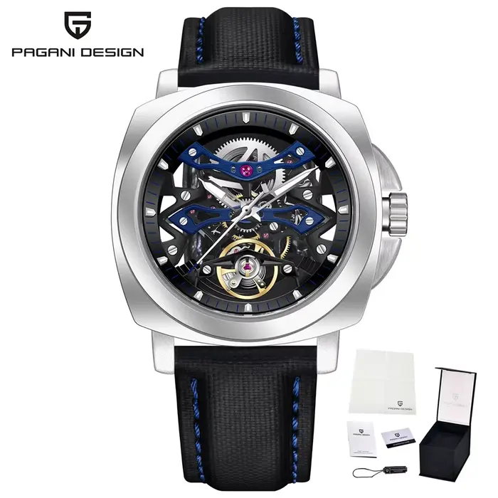 PAGANI DESIGN 10Bar montre de plongée pour hommes cadran carré mécanique Design Original haut automa
