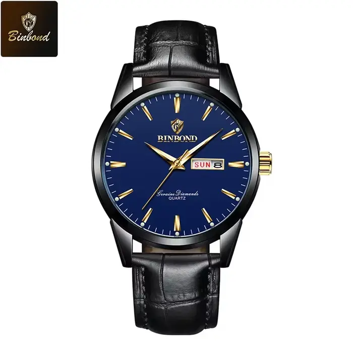 BINBOND Top marque de luxe montre de mode pour hommes étanche horloge homme Date Quartz montres brac
