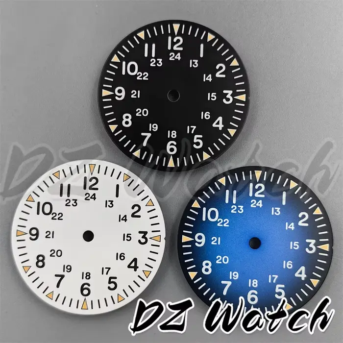 Cadran de montre DZ 29 mm avec index noir