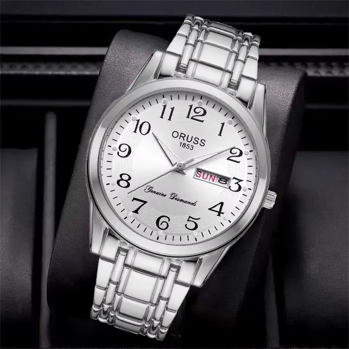 Montre pour hommes d'affaires haut de gamme mode personnalité durable double calendrier précision