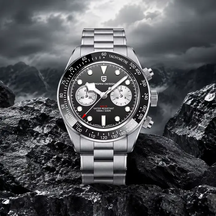 Nouvelles Montres Panda pour Hommes 2026 PAGANI DESIGN Montre de Sport de Luxe à Quartz Chronographe Étanche avec Verre
