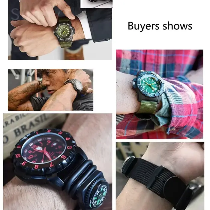 Bracelet de montre en nylon perlon pour homme résistant à l'eau compatible avec Shoox 3051 et 3150 pour activités sportives et occasions spéciales