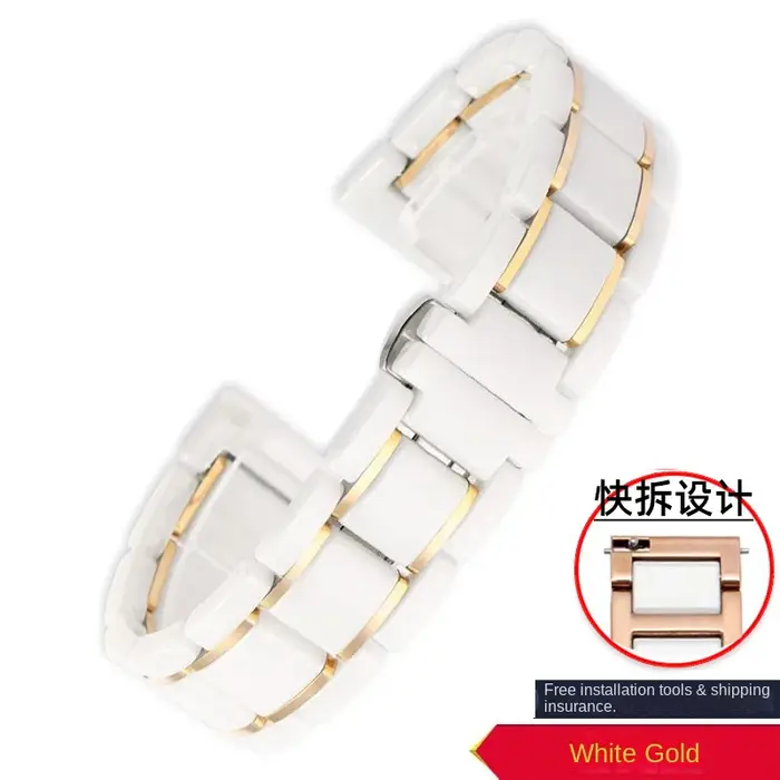 Bracelet de montre en céramique pour hommes et femmes