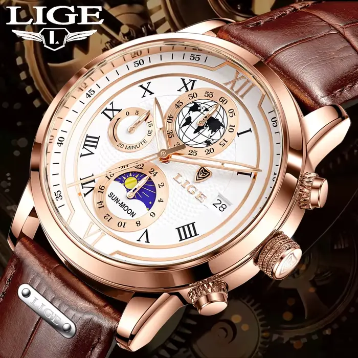 Montre de mode LIGE 2026 pour hommes