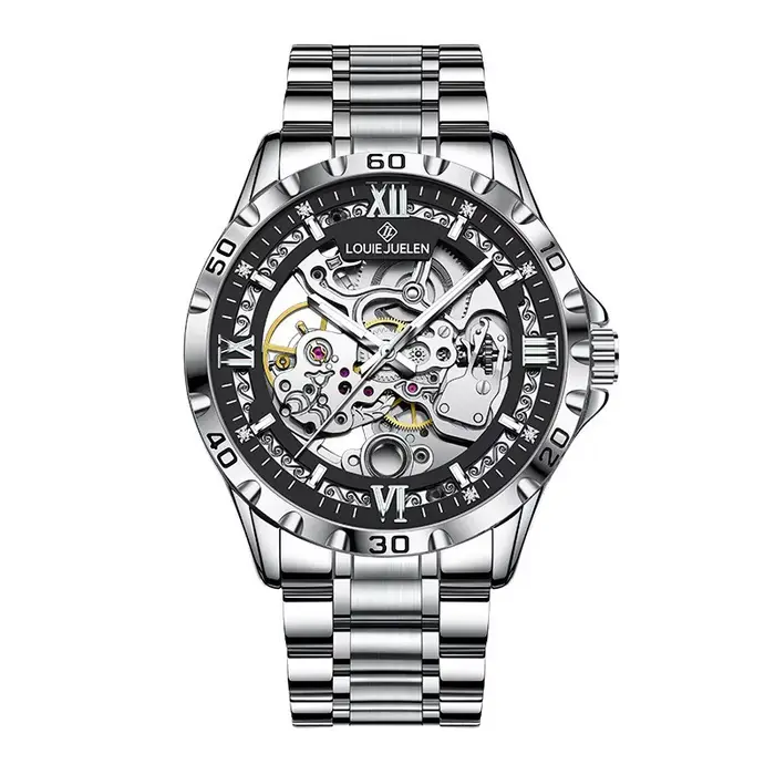 Montre pour homme, entièrement automatique, mécanique, à cadran ajouré, montre homme, montre de busi