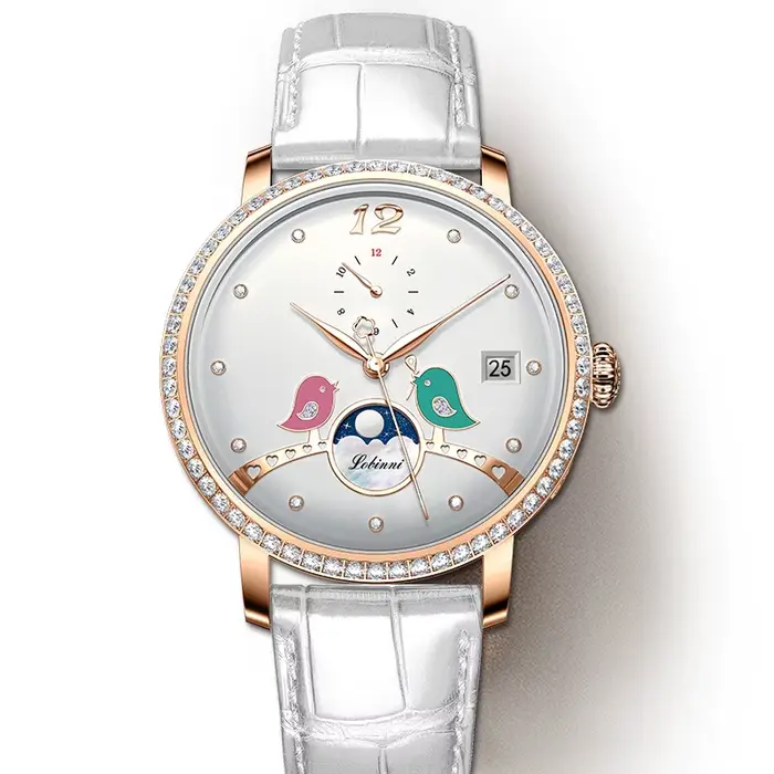 LOBINNI mode élégante dames montre automatique 36mm à remontage automatique Date 5Bar étanche montre