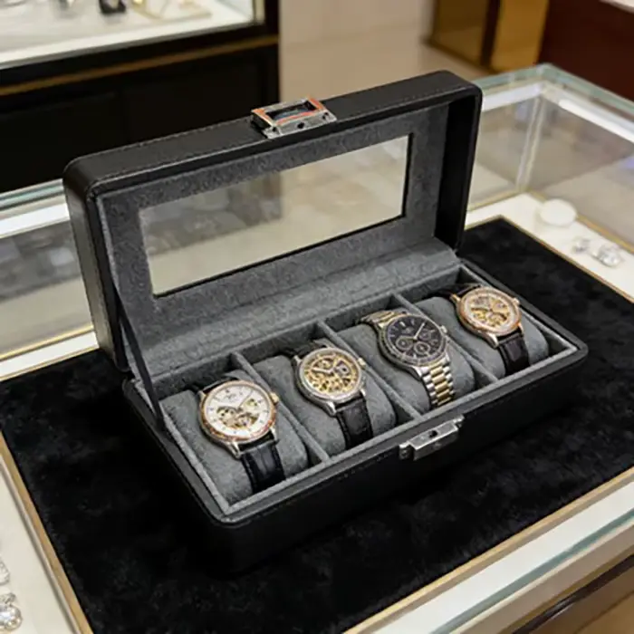 Boîte à montres à 4 compartiments