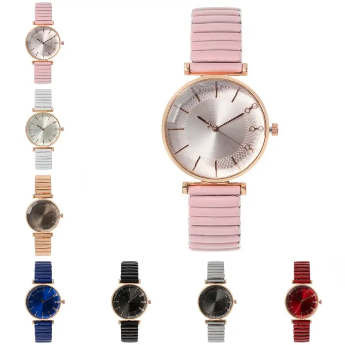 Trésor de luxe bleu Simple cristal dames montre à Quartz décontracté en acier inoxydable bracelet extensible mode femmes robe horloge montres