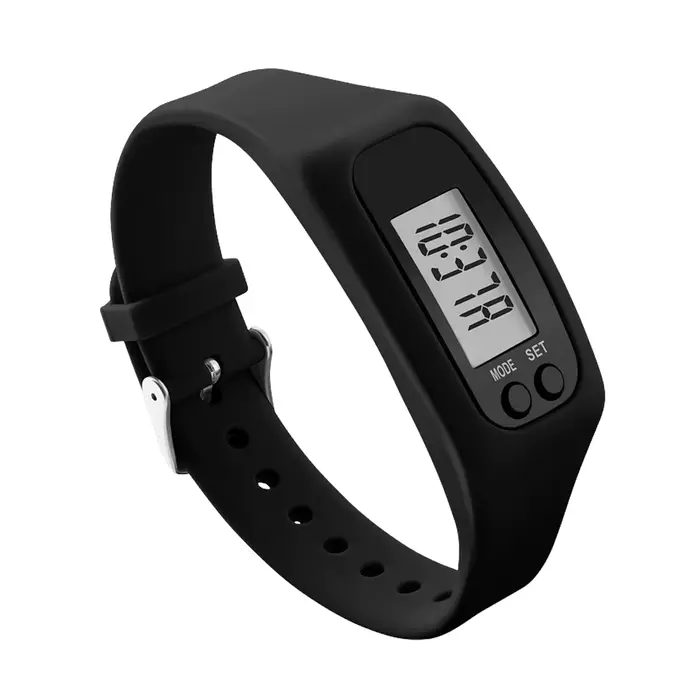 Bracelet podomètre LED, compteur de calories, affichage de l'heure 12/24H, montre compteur de pas, s