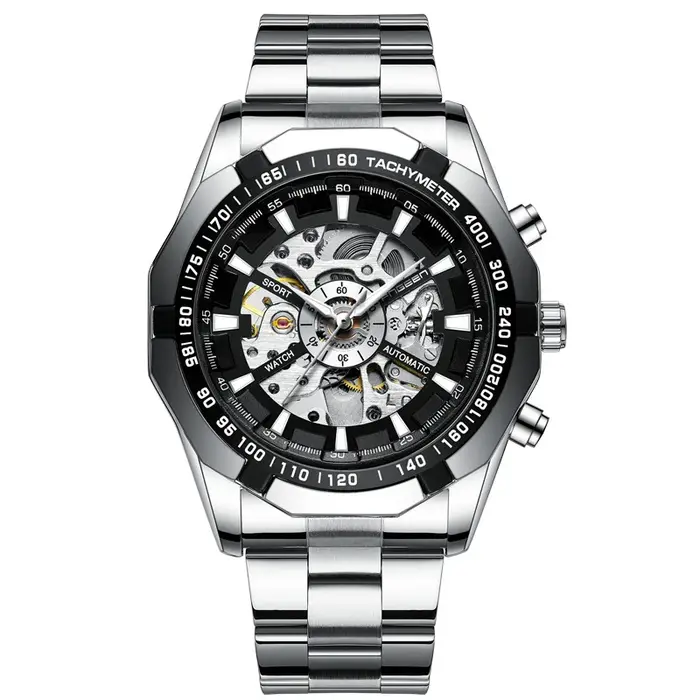 Montre automatique squelette pour homme BINBOND