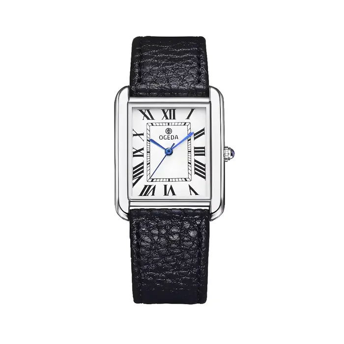 OGEDA-Montres étanches pour hommes et femmes, mode décontractée, quartz, acier inoxydable, bracelet 