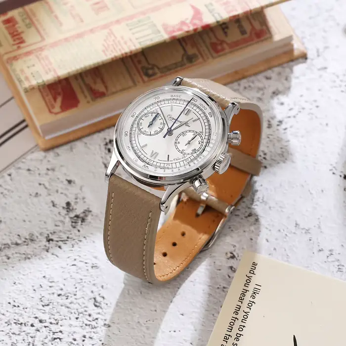 Escapement Time-Montre Chronographe à Quartz, Boîtier Étanche, Mouvement VK64, 38mm, 50m