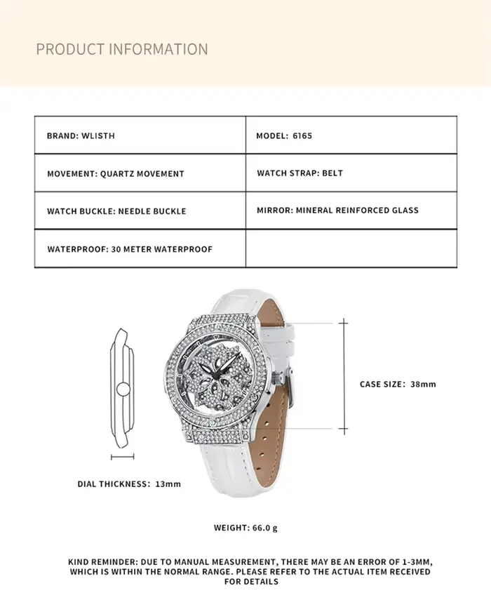 Montre pour femme populaire avec grand cadran à la mode