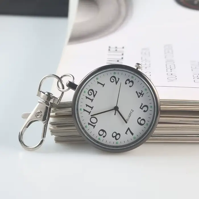 Nouvelle petite montre de poche à Quartz mignonne avec porte-clés hommes femmes montre à Quartz pour