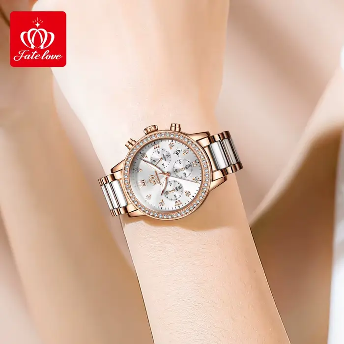 Fate Love-Montre à quartz étanche pour femme, marque décontractée, FL881