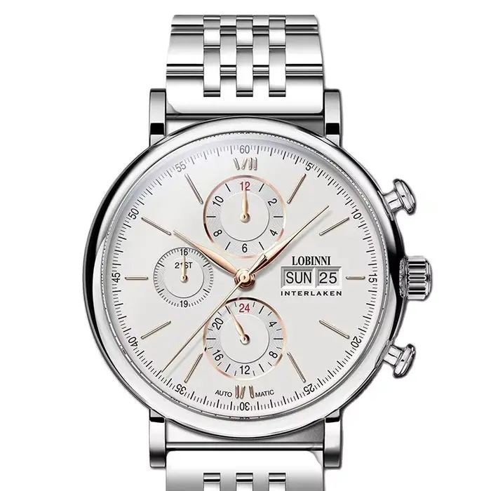 Marque de luxe Suisse LOBINSettlement perpétuel calendrier SeaghydrAutomatic mécanique montres pour hommes saphir multifonction L13019-11