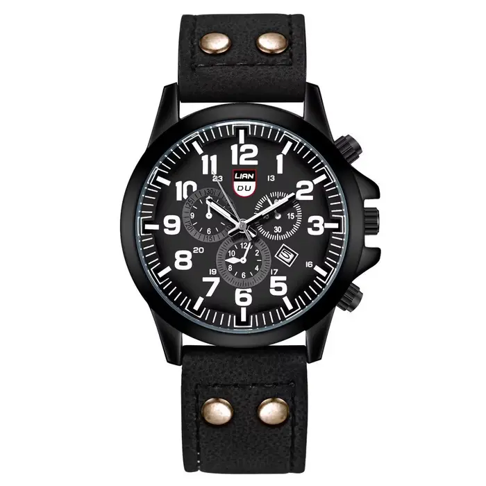 Montre de marque de luxe hommes montres de sport en cuir