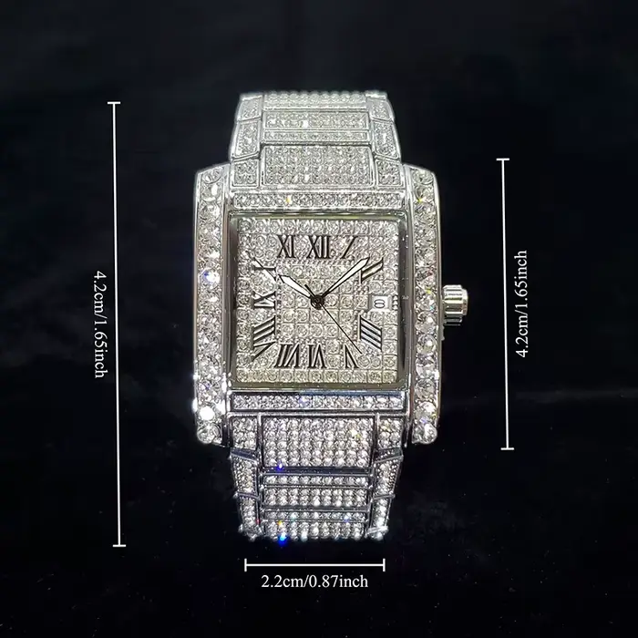 Montre en diamant de luxe pour hommes