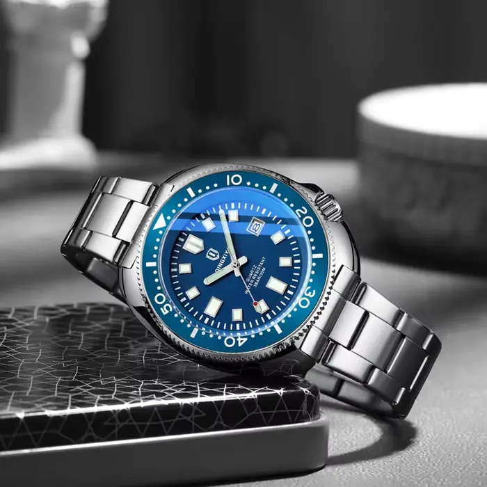 QINGXIYA Top marque de luxe hommes montres à Quartz de haute qualité bracelet en acier inoxydable ét