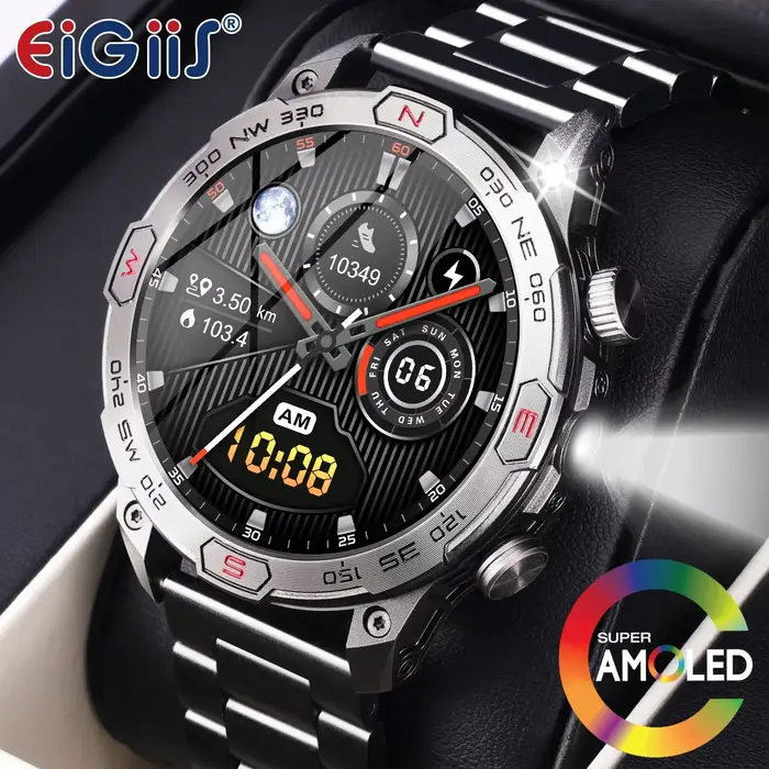 EIGIIS nouvelle montre intelligente 1.43 "écran AMOLED 1ATM